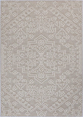 Vanuatu Waita Beige Tribal Flatweave Rug
