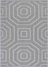Vanuatu Devesi Grey Geometric Flatweave Rug