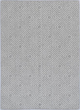 Vanuatu Fugui Grey Geometric Flatweave Rug