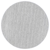 Vanuatu Totori Ash Geometric Round Flatweave Rug