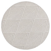 Vanuatu Onika Beige Geometric Round Flatweave Rug