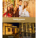 3X6M Christmas Lights Curtain Light Warm White 600 LED Jingle Jollys