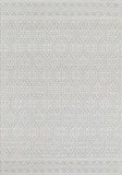 Copacabana Geometric Light Grey Wool Rug