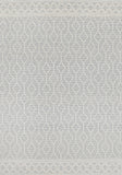 Copacabana Lattice Light Grey Wool Rug