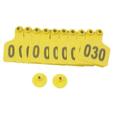 1-100 Cattle Number Ear Tag 6x7cm Set -Medium Yellow Cow Sheep Livestock Label - Next Deals AU