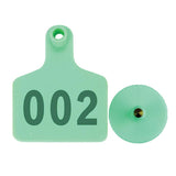 1-100 Cattle Number Ear Tag 6x7cm Set - Medium Green Sheep Livestock Label - Next Deals AU