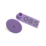 1-100 Cattle Number Ear Tags 5x2cm Purple Cow Sheep Pig Small Livestock Labels - Next Deals AU