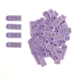 1-100 Cattle Number Ear Tags 5x2cm Purple Cow Sheep Pig Small Livestock Labels - Next Deals AU