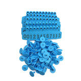 1-100 Cattle Number Ear Tags 5x4cm Set - Small Blue Pig Goat Livestock Label - Next Deals AU