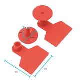 1-100 Cattle Number Ear Tags 5x4cm Set - Small Red Pig Goat Livestock Label - Next Deals AU