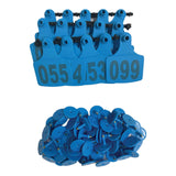 1-100 Cattle Number Ear Tags 7.5x10cm Set - XL Blue Cow Sheep Livestock Labels - Next Deals AU