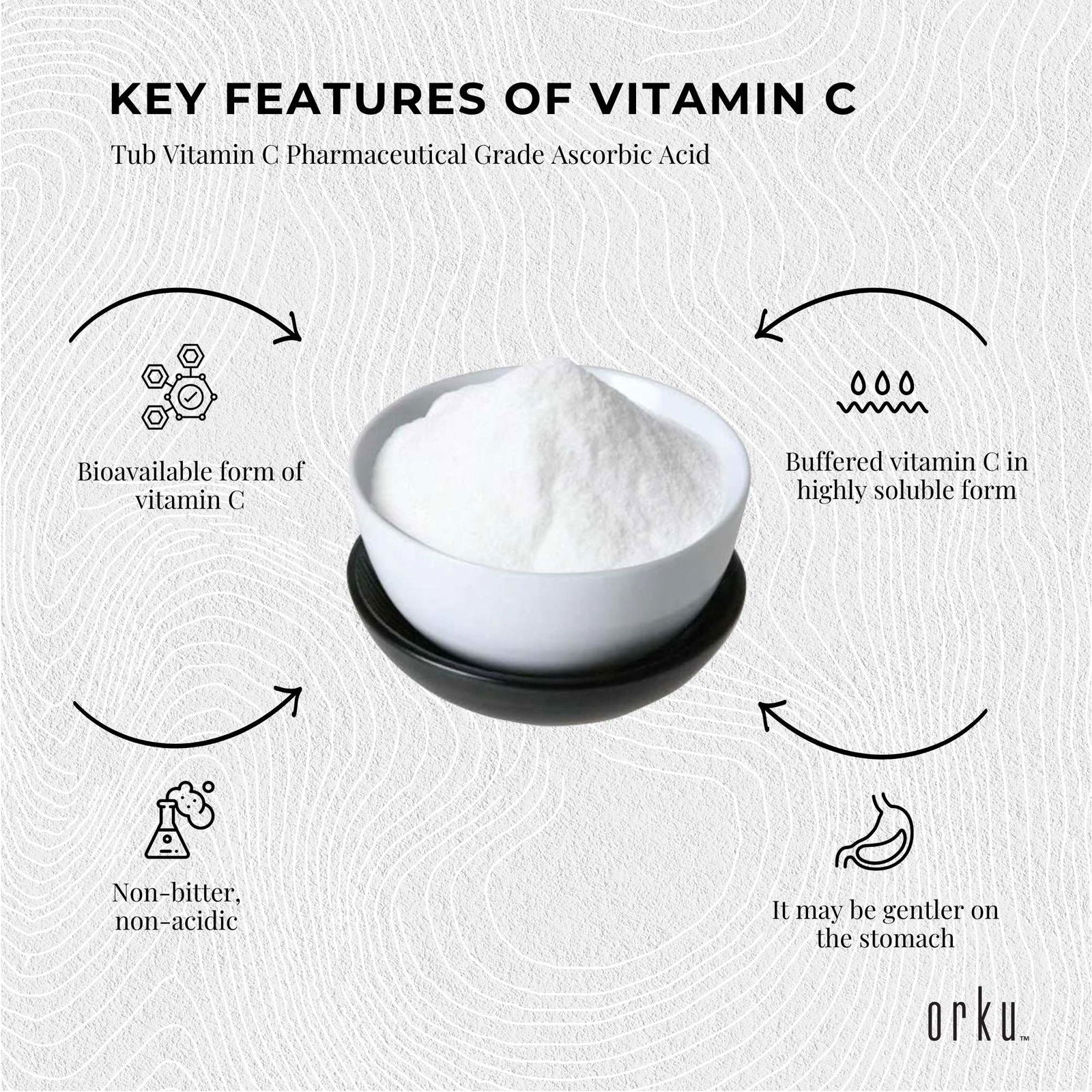 1.2Kg Sodium Ascorbate Powder - Tub Vitamin C Pharmaceutical Grade Ascorbic Acid - Next Deals AU