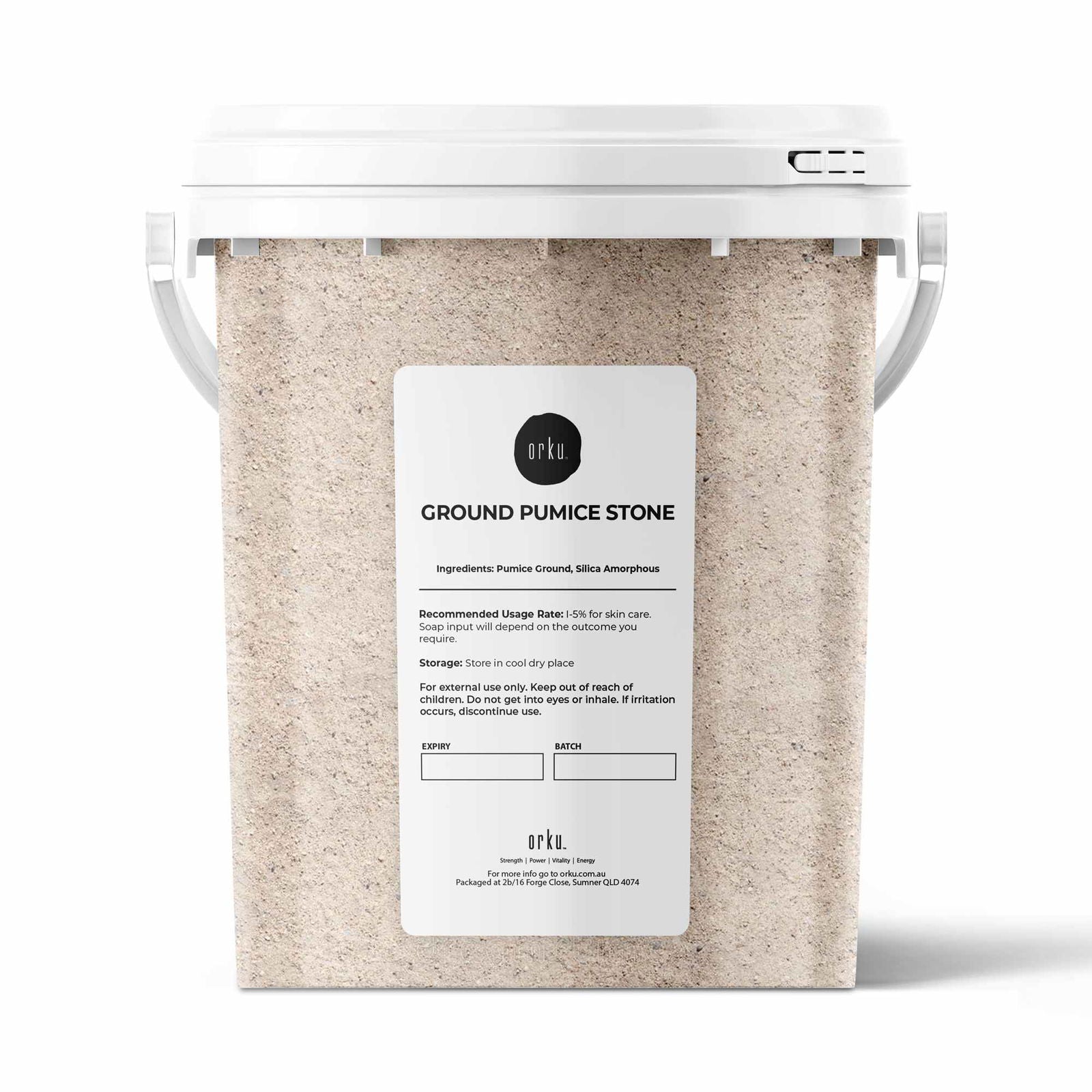 1.3Kg Ground Pumice Stone Granular Powder Tub Exfoliant Body Scrub Soap Additive - Next Deals AU