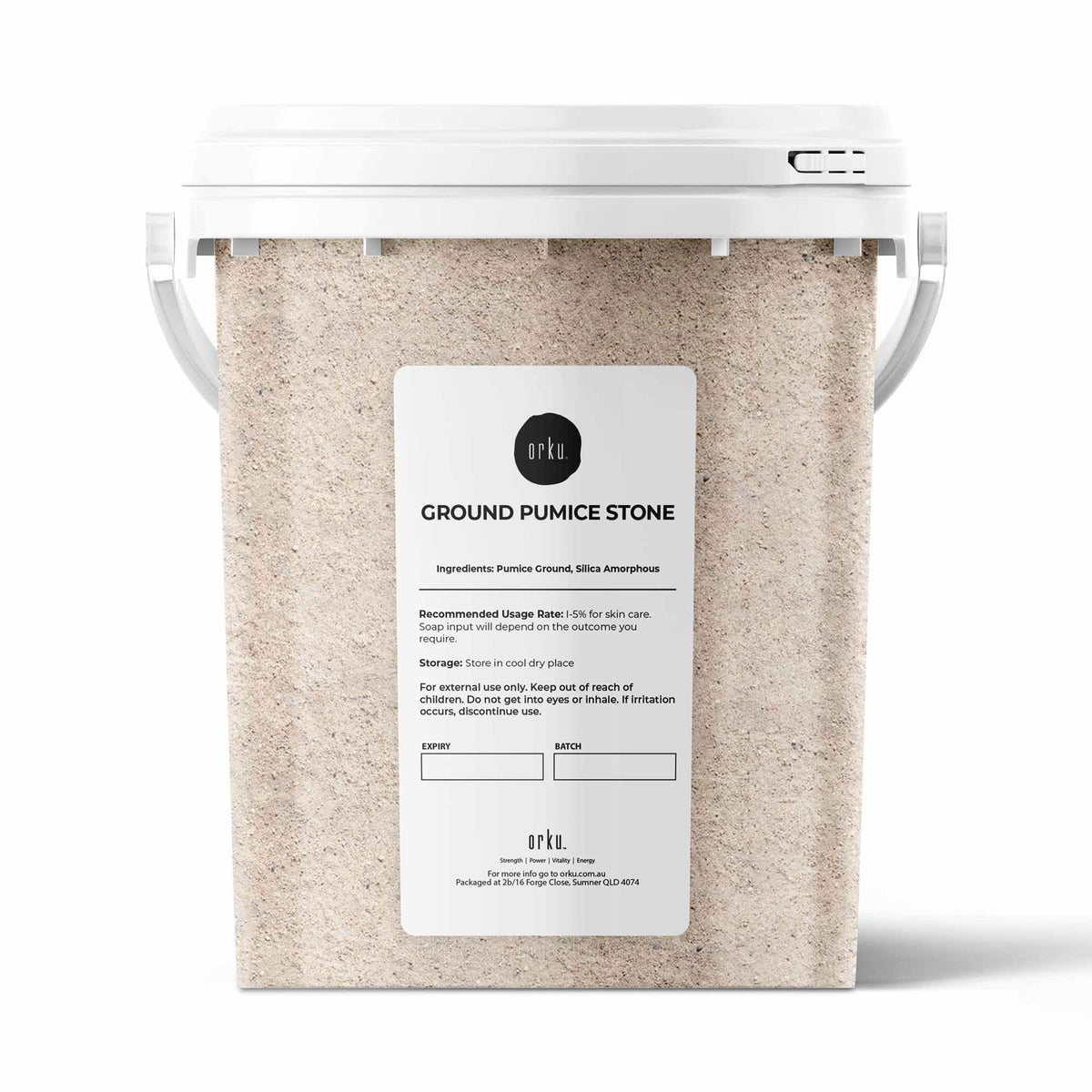 1.3Kg Ground Pumice Stone Granular Powder Tub Exfoliant Body Scrub Soap Additive - Next Deals AU