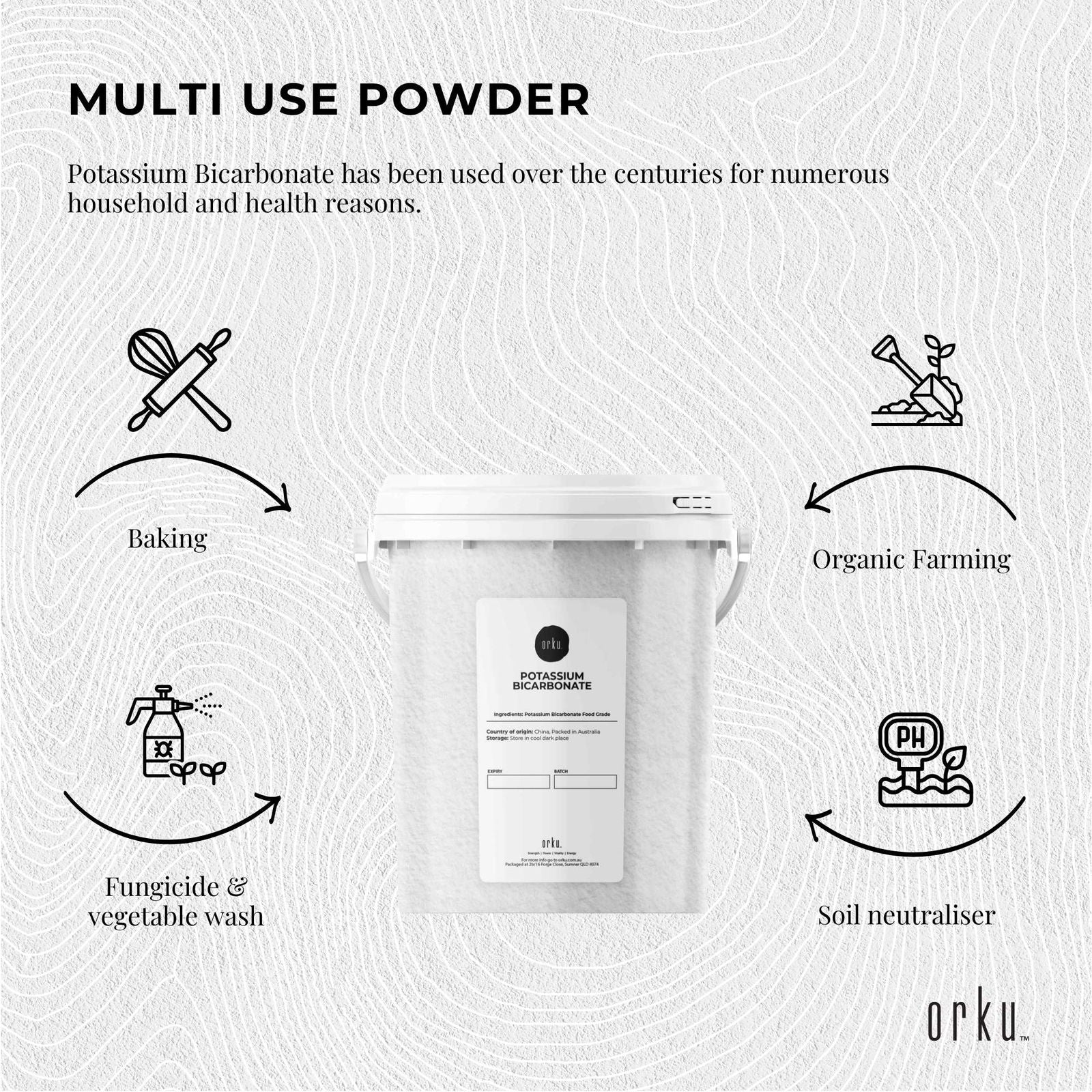 1.3Kg Organic Potassium Bicarbonate Powder Tub Food Grade FCC for Brewing Baking - Next Deals AU