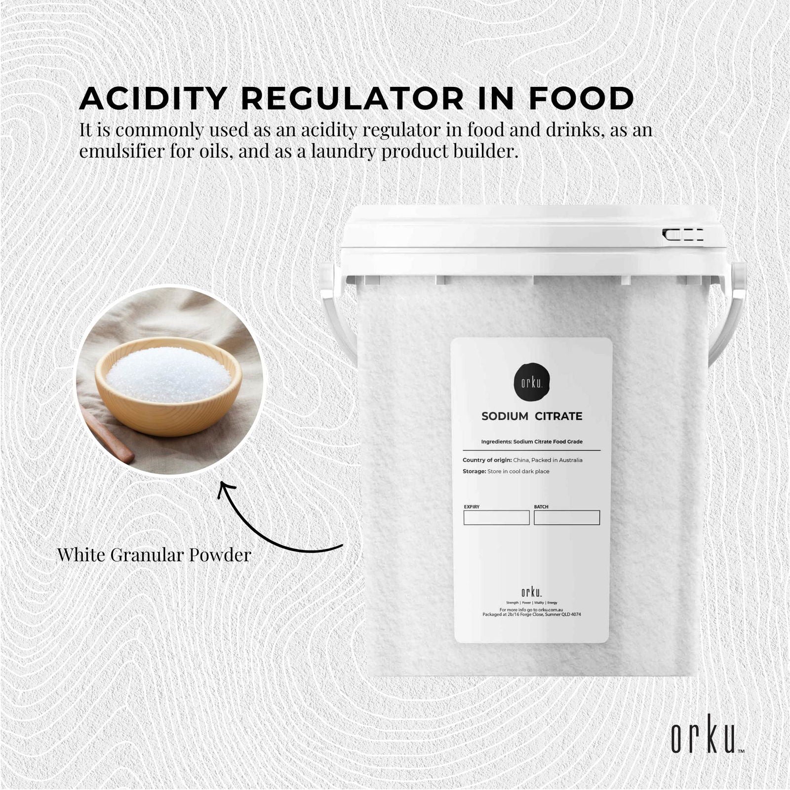 1.3Kg Sodium Citrate Powder Tub - Trisodium Food Grade Salt Acid Prese ...