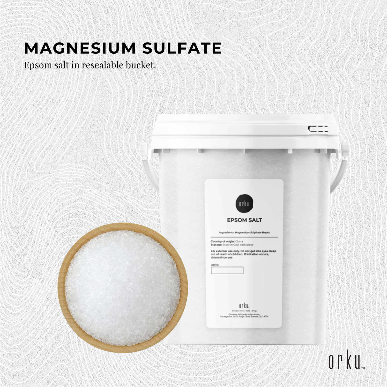 1.3kg Epsom Salt Tub - Magnesium Sulphate For Bath Skin Body Skin Care - Next Deals AU