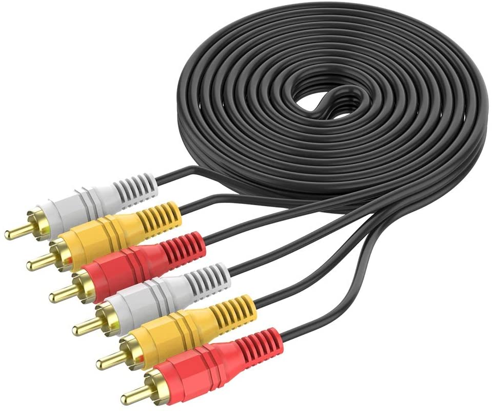 1.5M 3 RCA 3RCA L + R + V Composite AV Audio Video Cable Gold Male Plated M/M - Next Deals AU