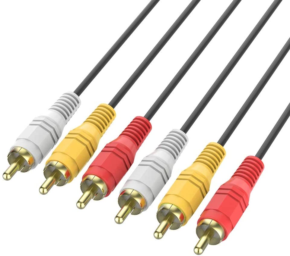 1.5M 3 RCA 3RCA L + R + V Composite AV Audio Video Cable Gold Male Plated M/M - Next Deals AU
