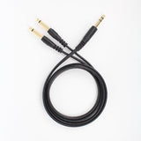 1.5m Gold Plated 6.35mm Male to 2x 6.35mm Male Mono Y Splitter Audio Cable - Next Deals AU