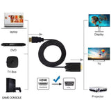 1.8M 6 Feet HDMI Male to VGA Male Cable for Computer, Laptop, PC, Monitor ETC - Next Deals AU
