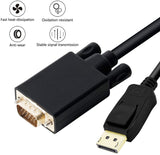 1.8M Display Port DP Male To VGA/M Cable Converter Connector Adaptor - Next Deals AU