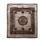 1000GSM Olympia Greek Key Luxury Quality 2 Ply Mink Blanket Queen Taupe - Next Deals AU