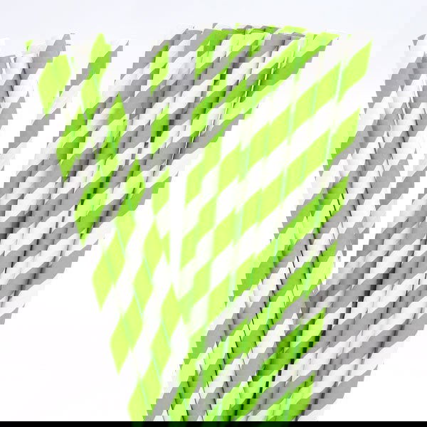 1000 Bulk Wholesale Pack Green White Drinking Straws Biodegradable Eco Paper Birthday Party Event Bistro Bar Cafe Take Away - Next Deals AU