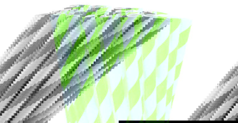 1000 Bulk Wholesale Pack Green White Drinking Straws Biodegradable Eco Paper Birthday Party Event Bistro Bar Cafe Take Away - Next Deals AU