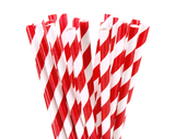 1000 Bulk Wholesale Pack Red White Drinking Straws Biodegradable Eco Paper Birthday Party Event Bistro Bar Cafe Take Away - Next Deals AU