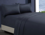1000tc egyptian cotton 1 fitted sheet and 2 pillowcases double charcoal - Next Deals AU