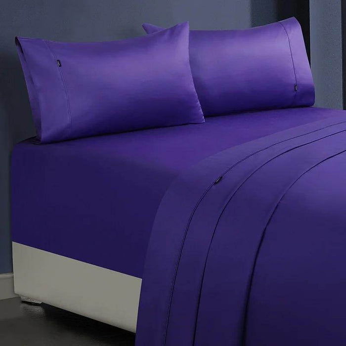 1000tc egyptian cotton sheet set 1 queen violet - Next Deals AU