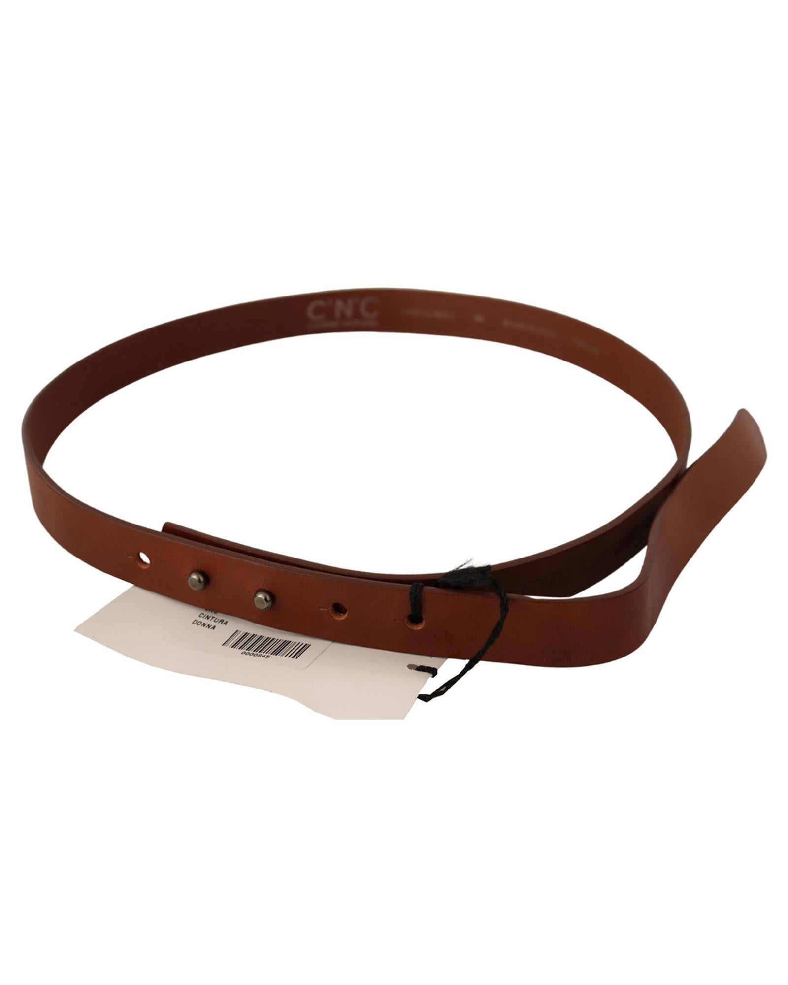 100% Authentic CNC Costume National Fashion Leather Belt 85 cm Women - Next Deals AU