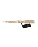 100% Authentic Dolce & Gabbana Bowtie Beige Silk Adjustable Strap One Size Men - Next Deals AU