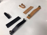 100% Genuine Leather Door Knob Cabinet Kitchen Drawer Handle Pull laundry gold - Next Deals AU