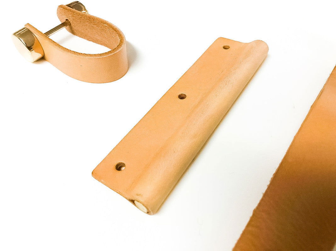 100% Genuine Leather Door Knob Cabinet Kitchen Drawer Handle Pull laundry gold - Next Deals AU