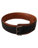 100% Leather Belt with Silver Tone Buckle Fastening 85 cm Women - Next Deals AU