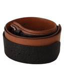 100% Leather Belt with Silver Tone Buckle Fastening 85 cm Women - Next Deals AU