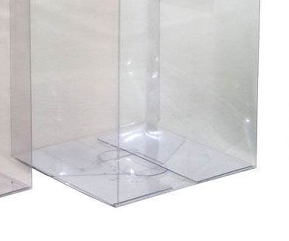 100 Pack of  12cm Square Cube Box - Large Bomboniere Exhibition Gift Product Showcase Clear Plastic Shop Display Storage Packaging Box - Next Deals AU
