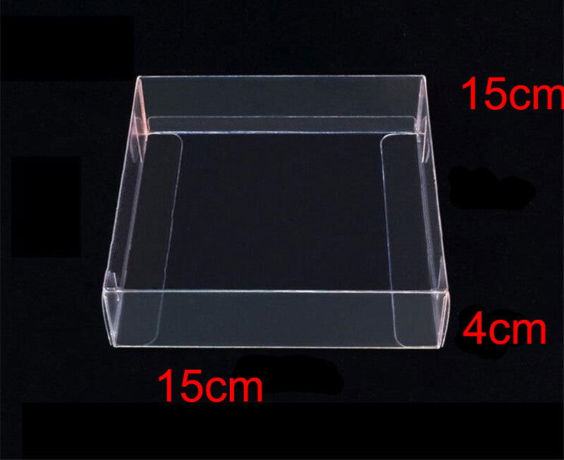 100 Pack of 15*15*4cm Clear PVC Plastic Folding Packaging Small rectangle/square Boxes for Wedding Jewelry Gift Party Favor Model Candy Chocolate Soap Box - Next Deals AU