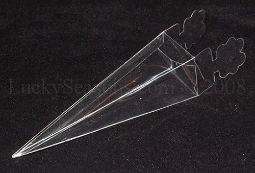 100 Pack of Clear Pyramid Triangle Shaped Small Clear Gift Box - Bomboniere Jewelry Gift Party Favor Model Candy Chocolate Soap Box - Next Deals AU
