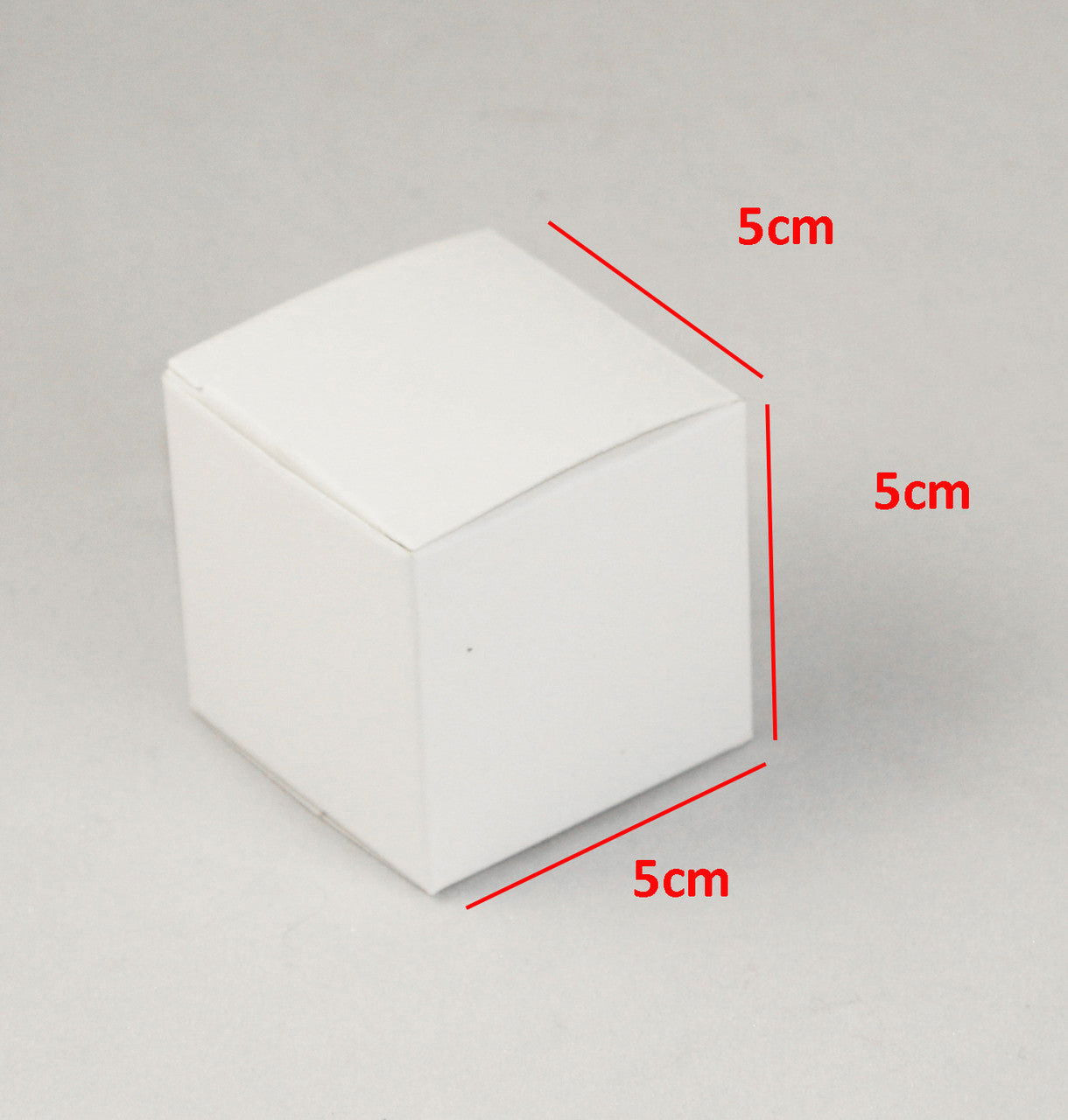 100 Pack of White 5cm Square Cube Card Gift Box - Folding Packaging Small rectangle/square Boxes for Wedding Jewelry Gift Party Favor Model Candy Chocolate Soap Box - Next Deals AU