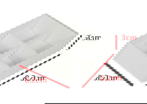 100 Pack of White Card Chocolate Sweet Soap Product Reatail Gift Box - 4 Bay Compartments - Clear Slide On Lid - 8x8x3cm - Next Deals AU