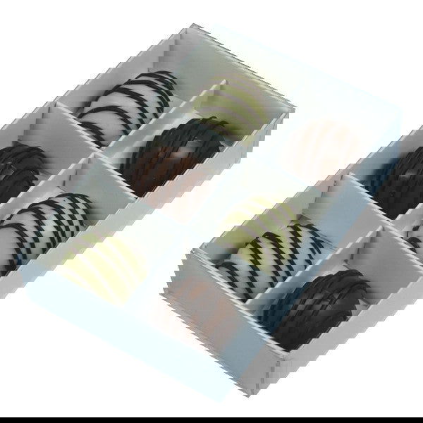 100 Pack of White Card Chocolate Sweet Soap Product Reatail Gift Box - 6 Bay Compartments - Clear Slide On Lid - 12x8x3cm - Next Deals AU