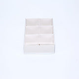 100 Pack of White Card Chocolate Sweet Soap Product Reatail Gift Box - 6 Bay Compartments - Clear Slide On Lid - 12x8x3cm - Next Deals AU