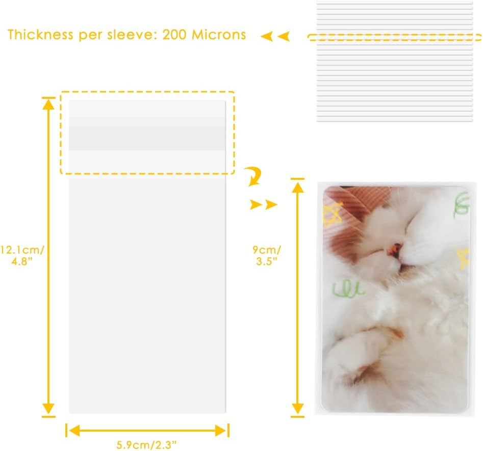 100 Packs Photocard Sleeves, 200Microns Kpop (Sealable) - Next Deals AU