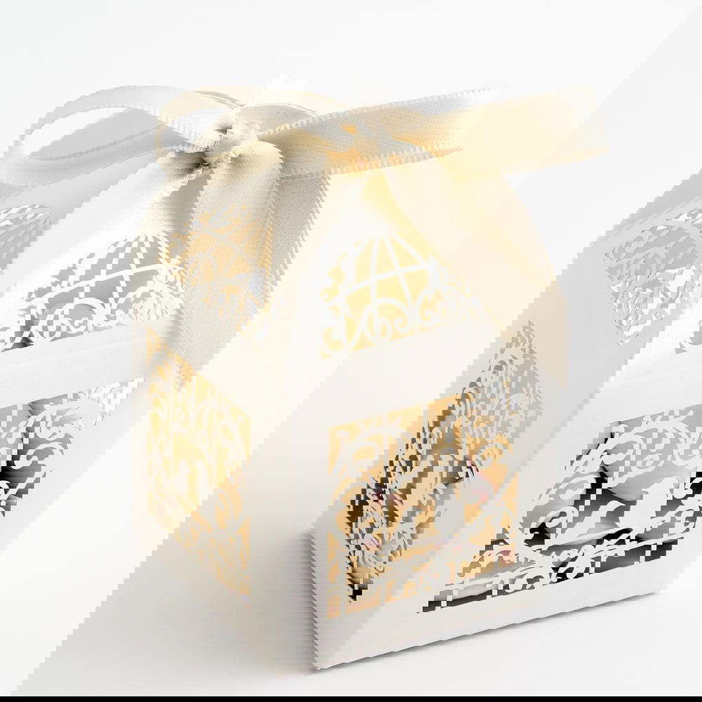 100 Piece Pack - Ivory Dove Bird Heart Wedding Engagement Bomboniere Favor Lolly Gift Card Box - Next Deals AU