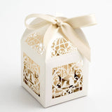 100 Piece Pack - Ivory Dove Bird Heart Wedding Engagement Bomboniere Favor Lolly Gift Card Box - Next Deals AU