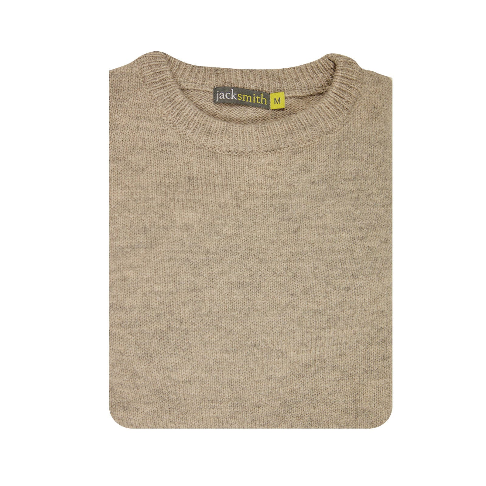 100% SHETLAND WOOL CREW Round Neck Knit JUMPER Pullover Mens Sweater Knitted - Beige (03) - L - Next Deals AU