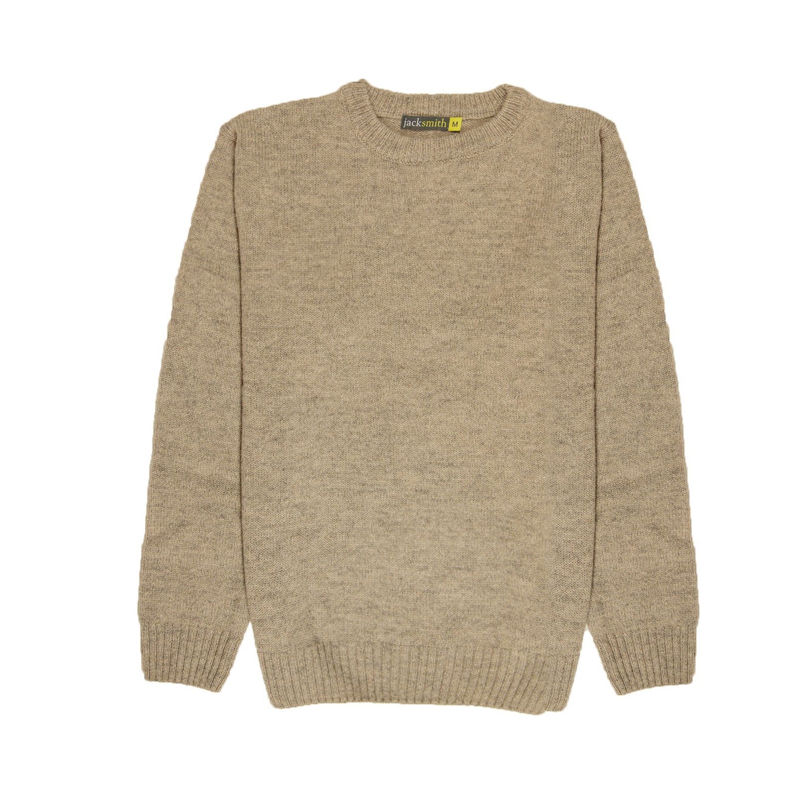 100% SHETLAND WOOL CREW Round Neck Knit JUMPER Pullover Mens Sweater Knitted - Beige (03) - L - Next Deals AU